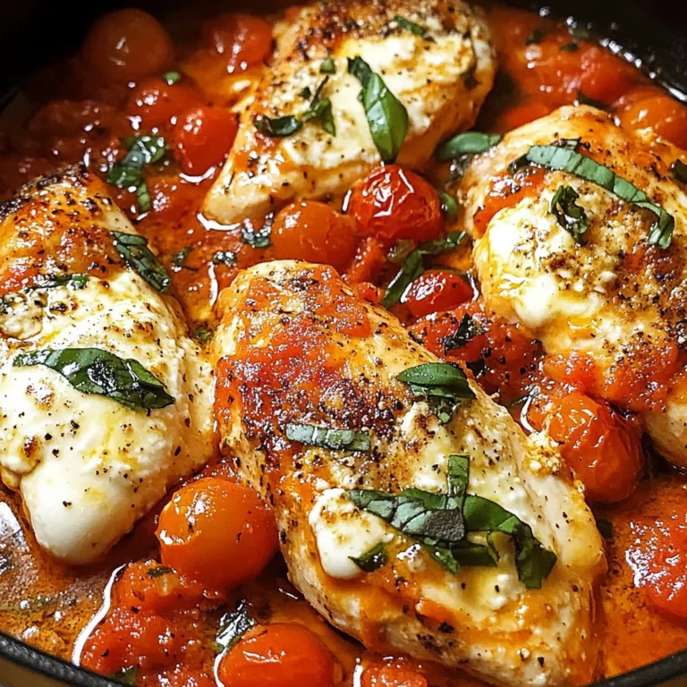 Garlic Tomato Chicken with Mozzarella