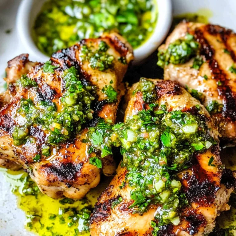 Grilled Chicken Thighs with Chimichurri