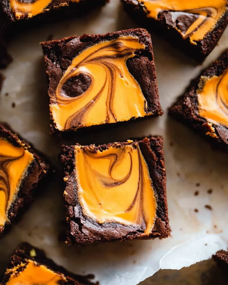 Halloween Cream Cheese Swirl Brownies