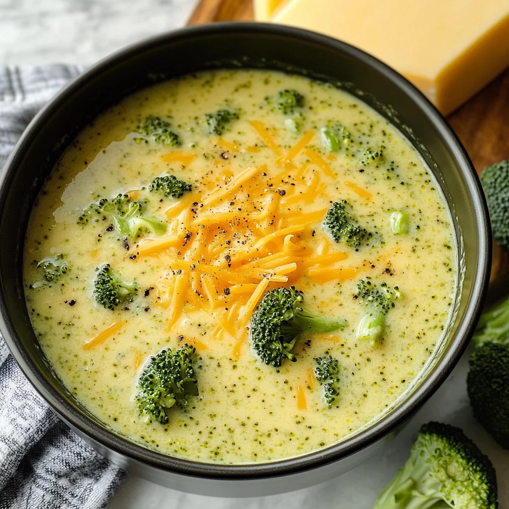 High Protein Broccoli Cheddar Soup
