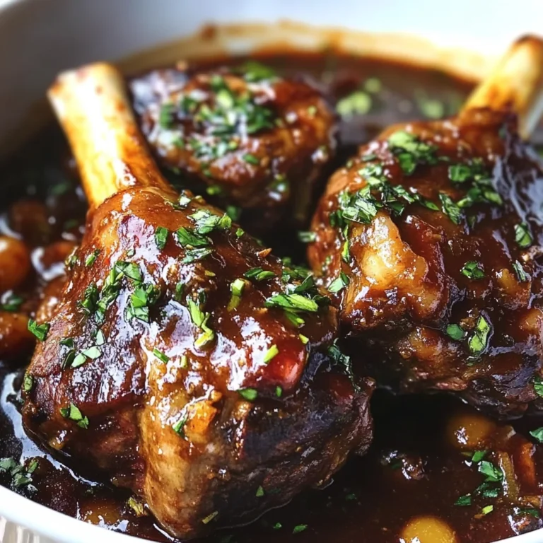 Luxurious Red Wine Lamb Shanks Recipe