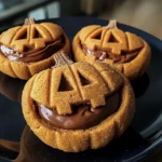 Milk Chocolate Stuffed Jack-O'-Lantern Cookies