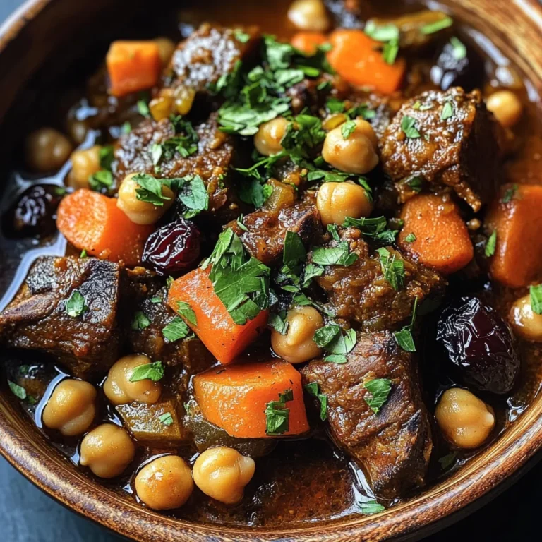 Moroccan Lamb Tagine with Prunes, Chickpeas & Spiced Vegetables