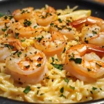 One Pan Parmesan Orzo with Shrimp