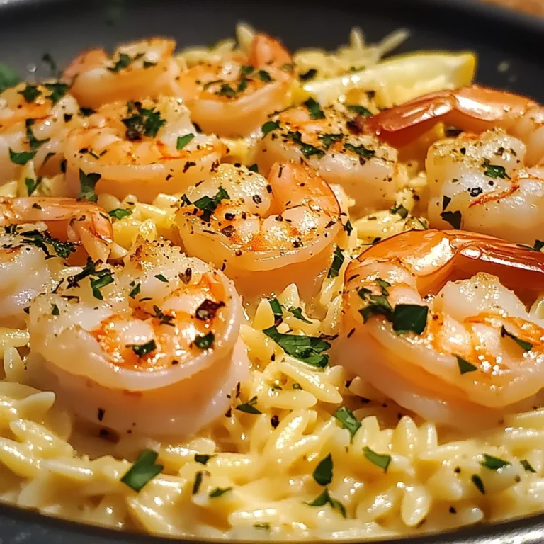 One Pan Parmesan Orzo with Shrimp