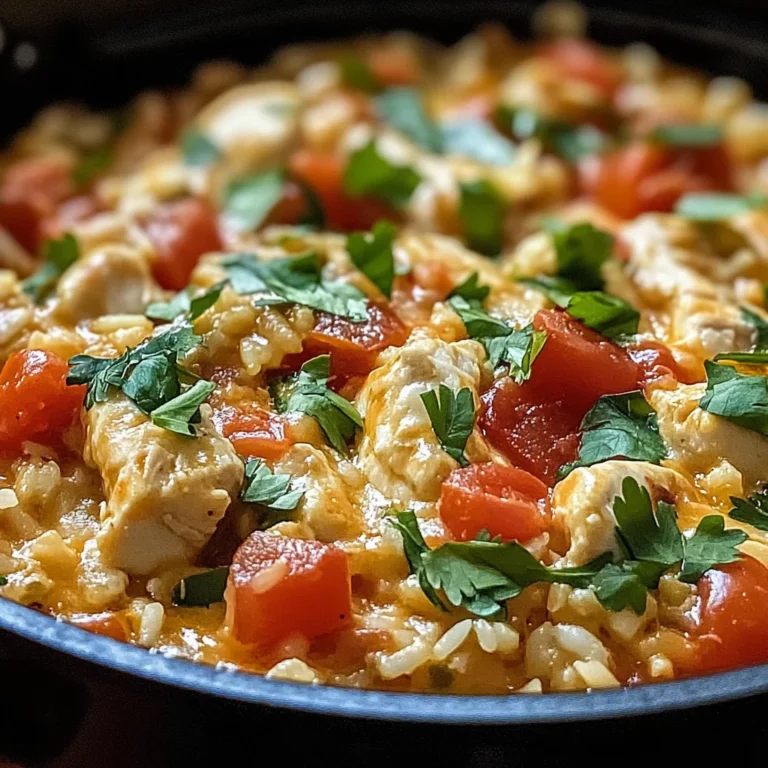 One Pot Queso Chicken and Rice : Easy Comfort Food