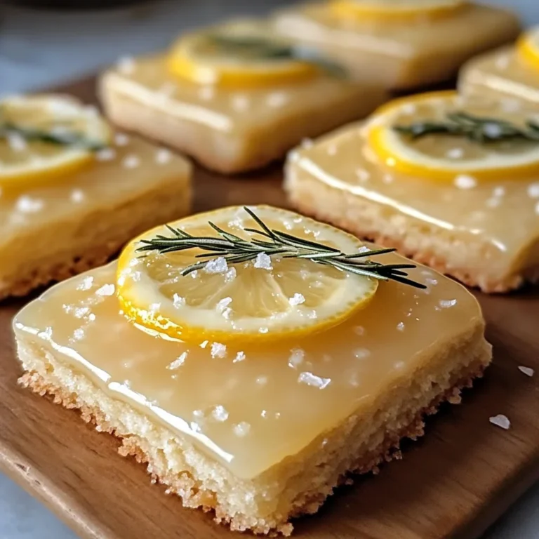 Rosemary-Lemon Shortbread with Salted Glaze