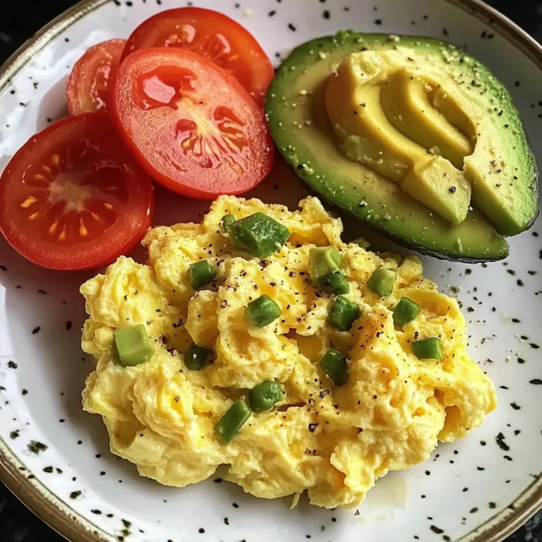 Scrambled Eggs with Avocado & Tomato