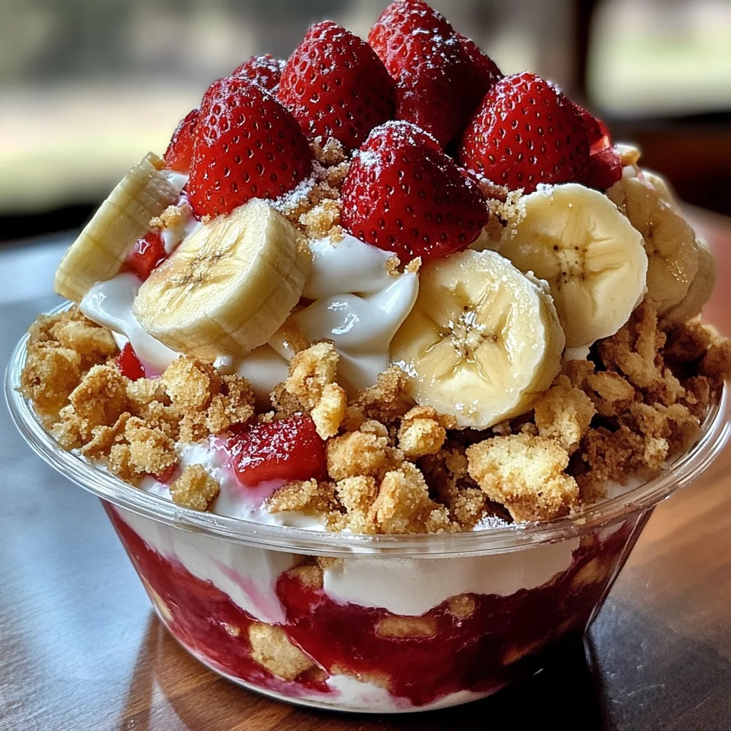 Strawberry Crunch Banana Pudding Recipe - Easy Dessert Delight