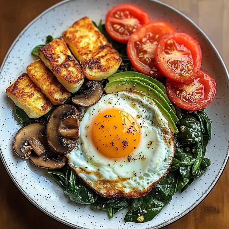 Sunny Veggie & Halloumi Breakfast Plate