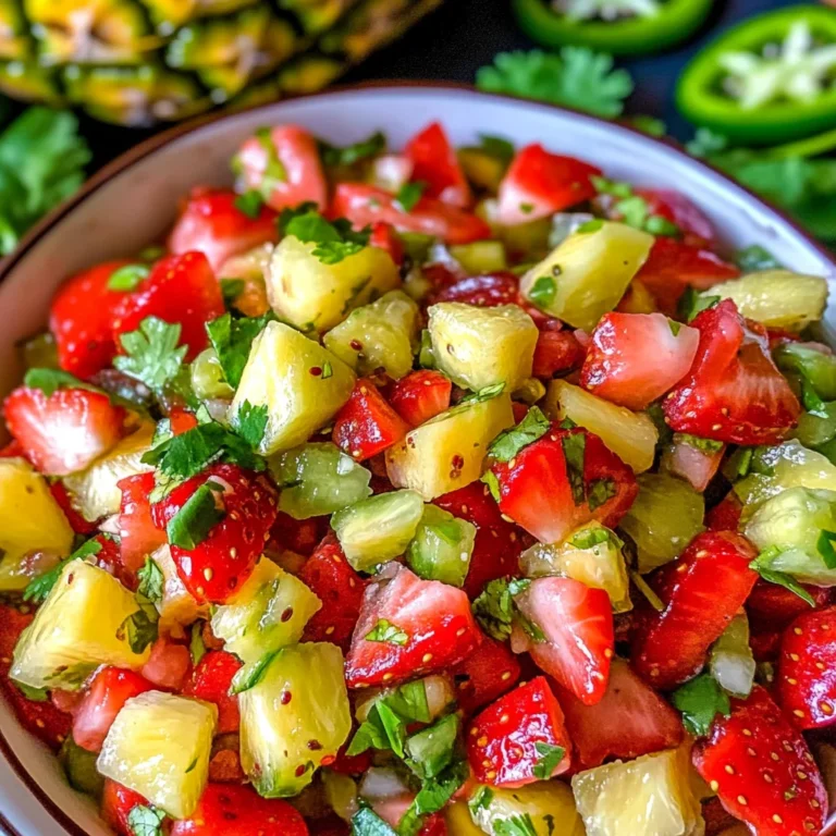 Tangy Pineapple Strawberry Salsa