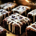 spooky mummy brownies