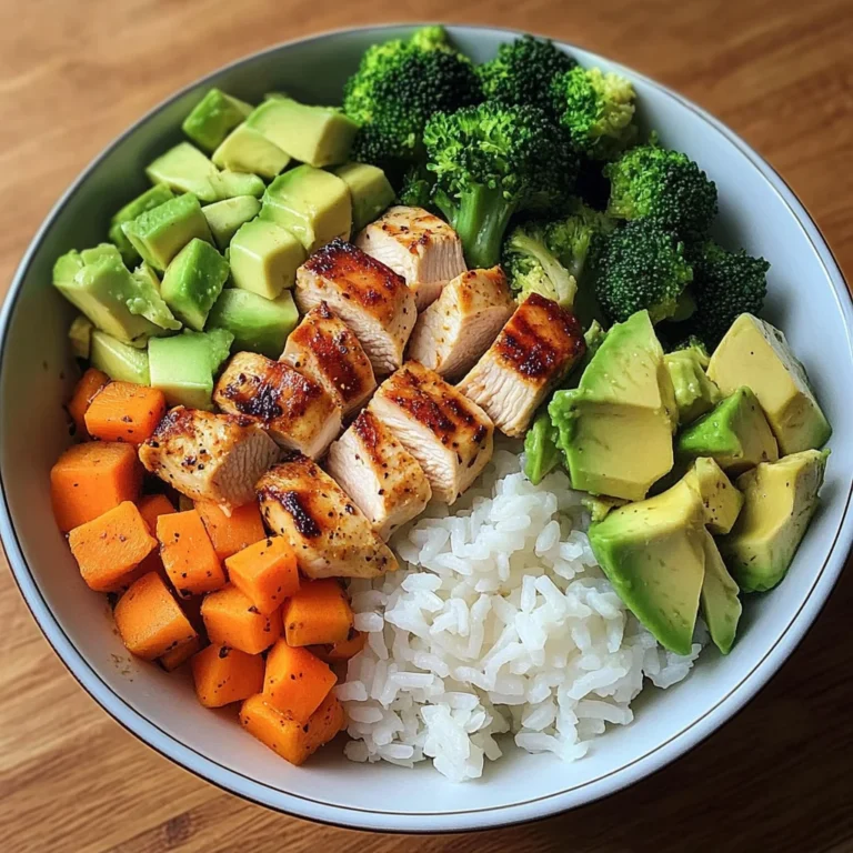 Chicken, Rice & Veggie Bowl with Avocado