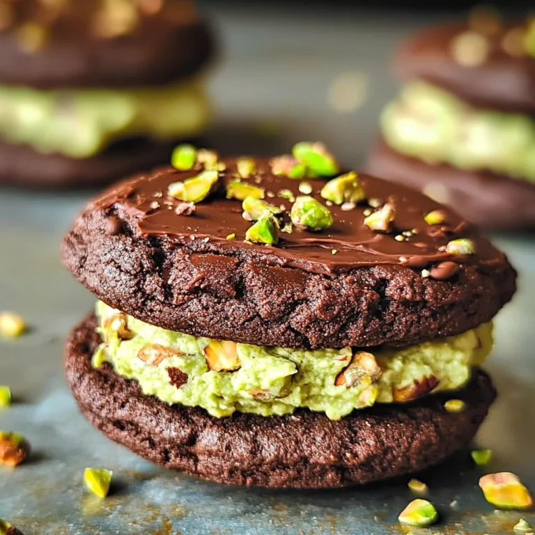 Chocolate-Pistachio Sandwich Cookies