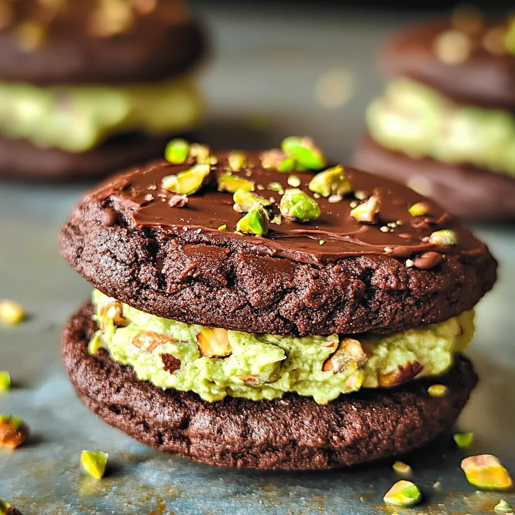 Chocolate-Pistachio Sandwich Cookies