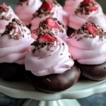 Chocolate Dipped Strawberry Meringues