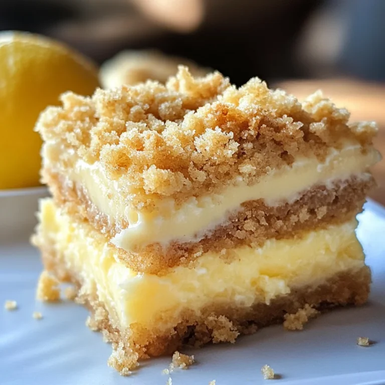 Creamy Lemon Cheesecake Crumb Bars Recipe