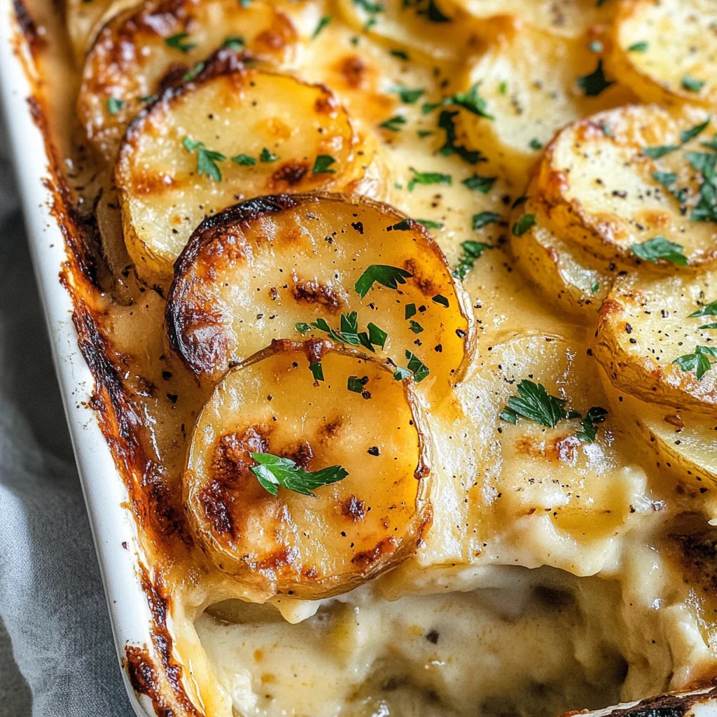 Dad’s Creamy & Cheesy Au Gratin Potatoes
