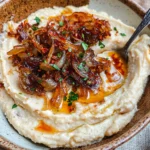 Fasole Batuta: Romanian White Bean Spread with Garlic & Caramelized Onion