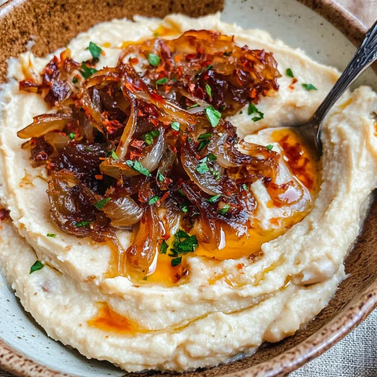 Fasole Batuta: Romanian White Bean Spread with Garlic & Caramelized Onion