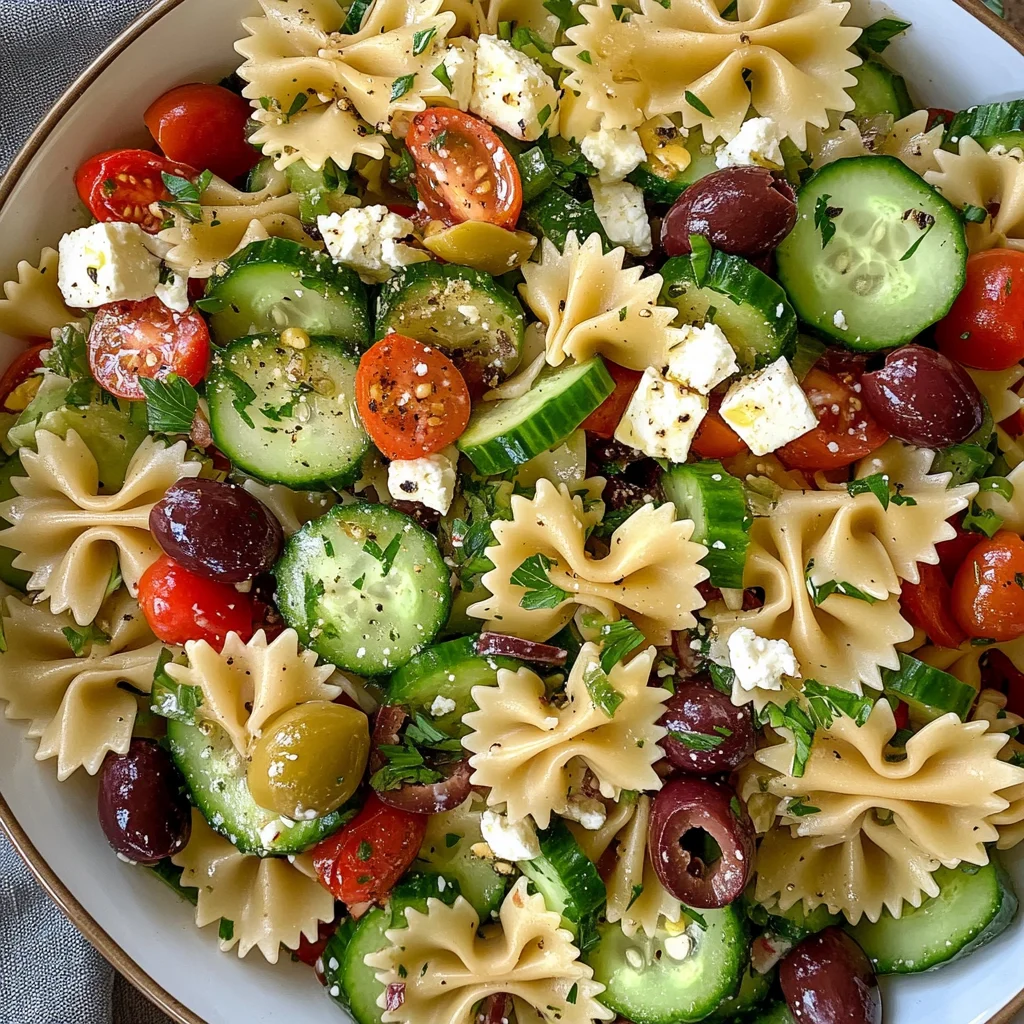 Healthy Greek Pasta Salad