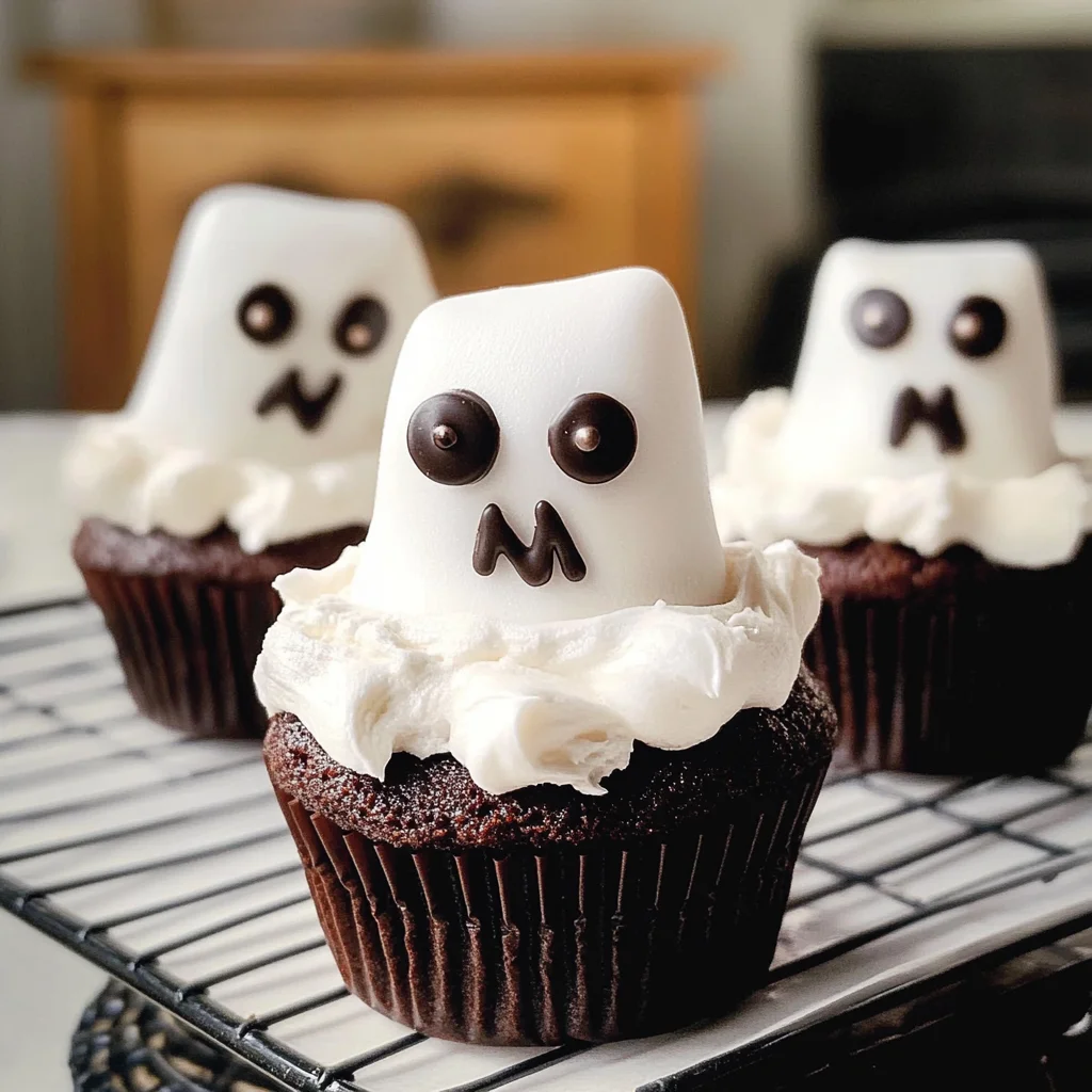 Marshmallow Ghost Cupcakes
