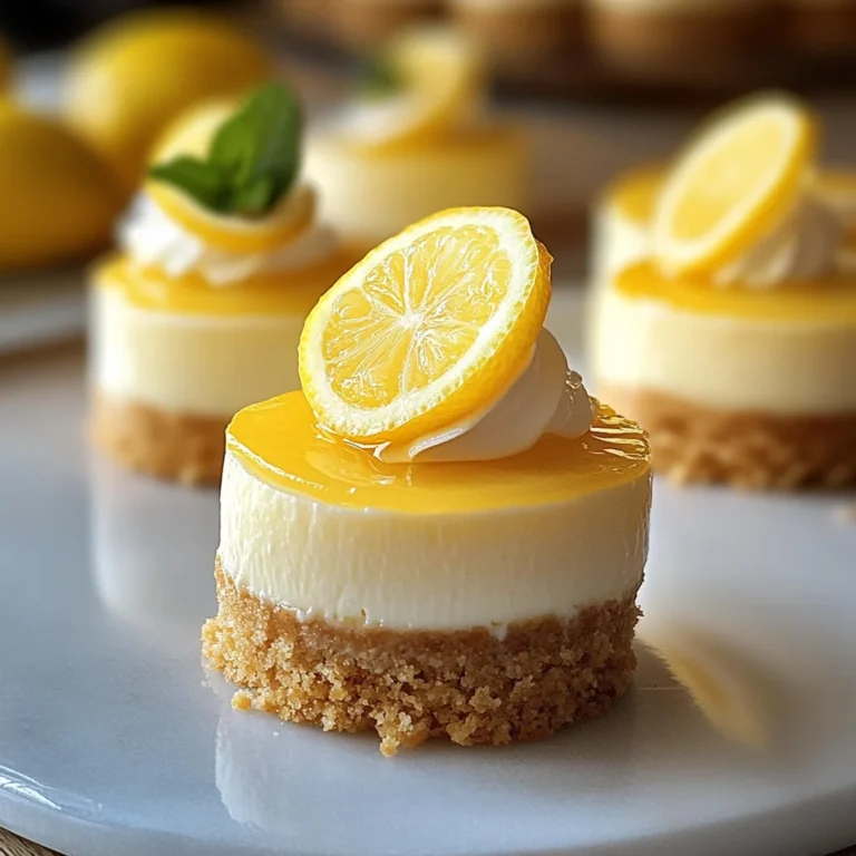 Mini Lemon Cheesecakes