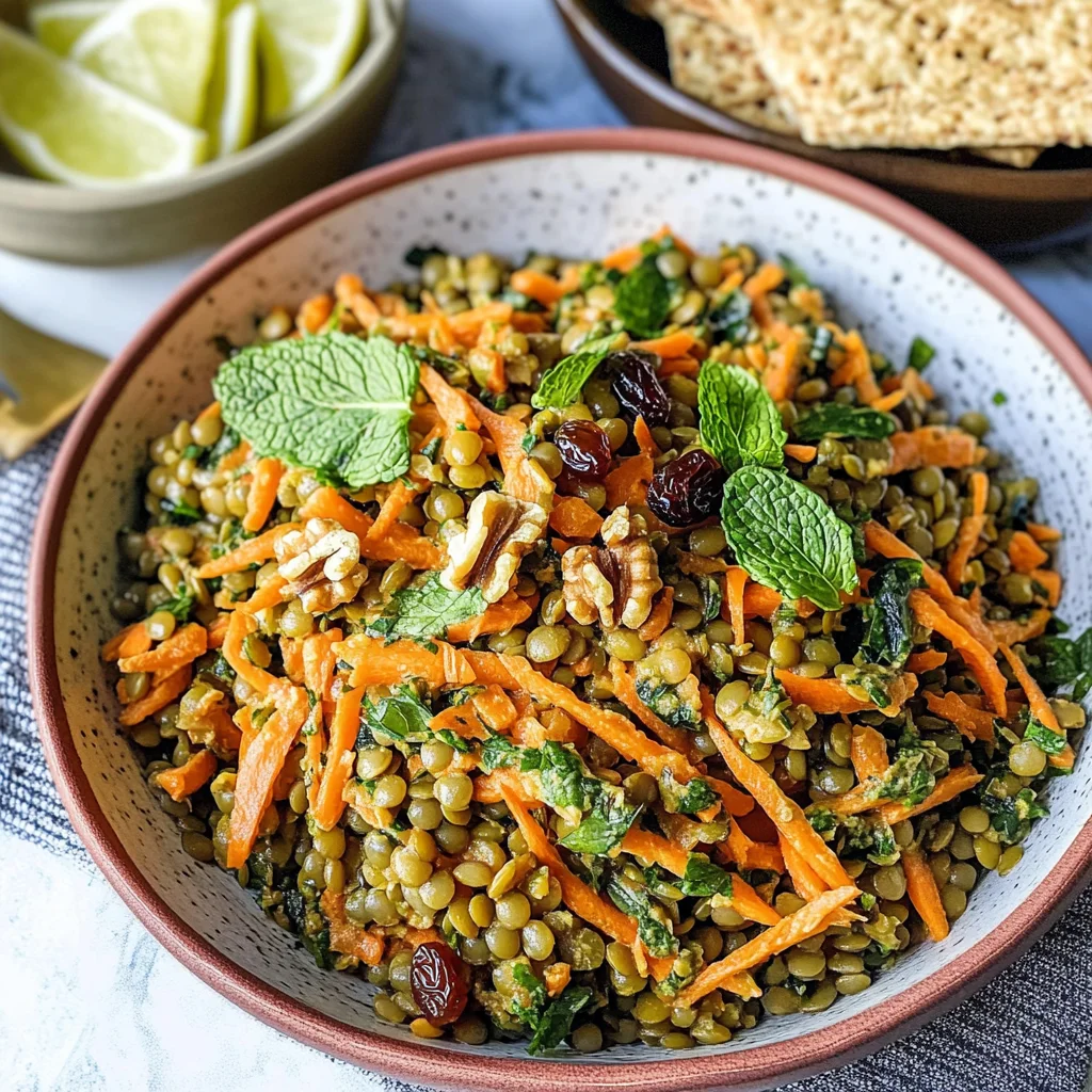 Moroccan Lentil Carrot Salad (Vegan)