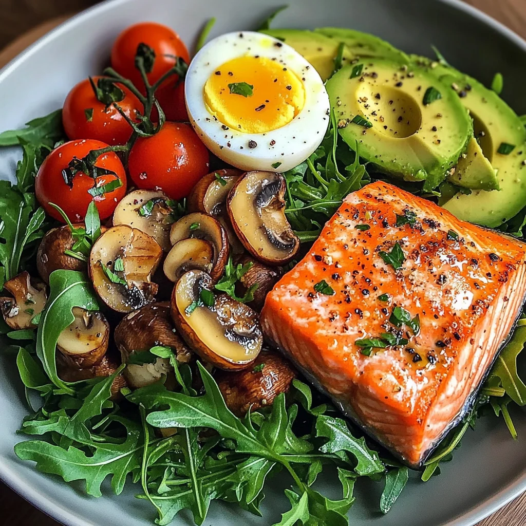 Salmon & Mushroom Power Plate
