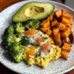 Savory Scramble with Veggie Medley & Sliced Avocado