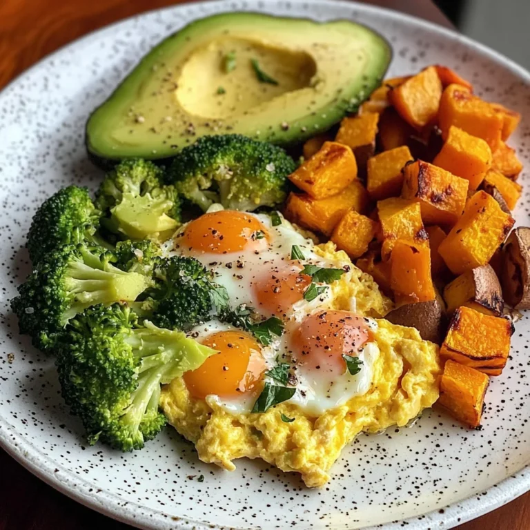 Savory Scramble with Veggie Medley & Sliced Avocado