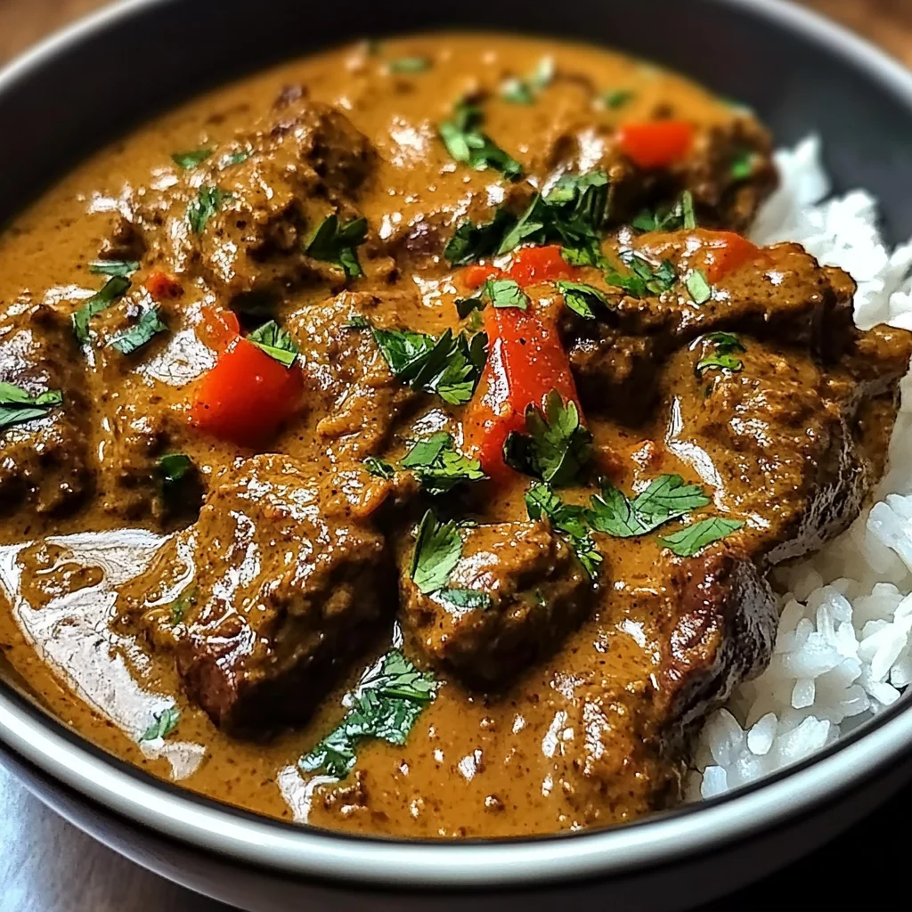 Slow-Simmered Beef Curry in Creamy Coconut Sauce