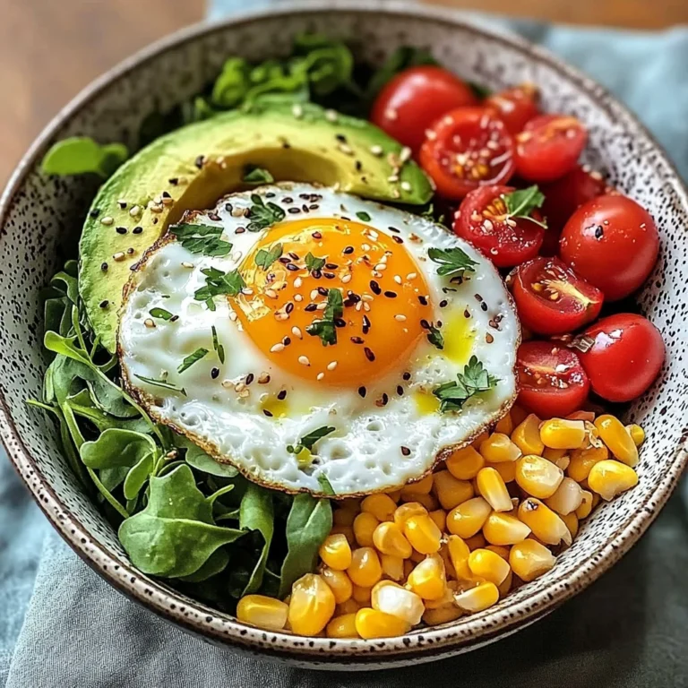 Sunny Avocado Breakfast Bowl with Corn & Cherry Tomatoes