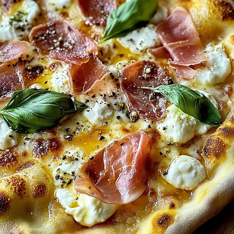 White Pizza with Prosciutto & Hot Honey