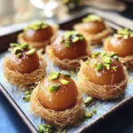 Gulab Jamun in Kunafa Nests