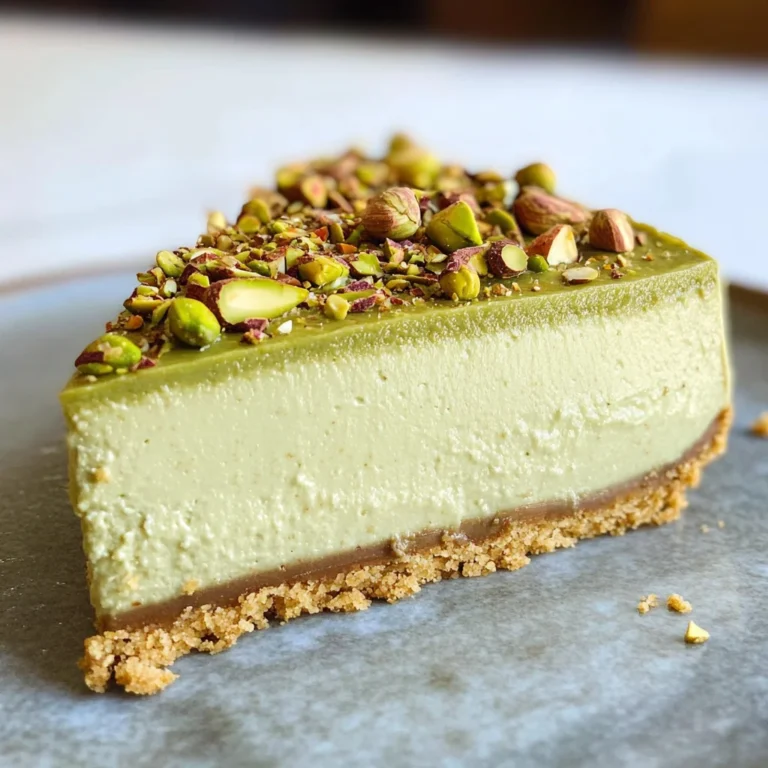 Pistachio Cheesecake With Pistachio Topping