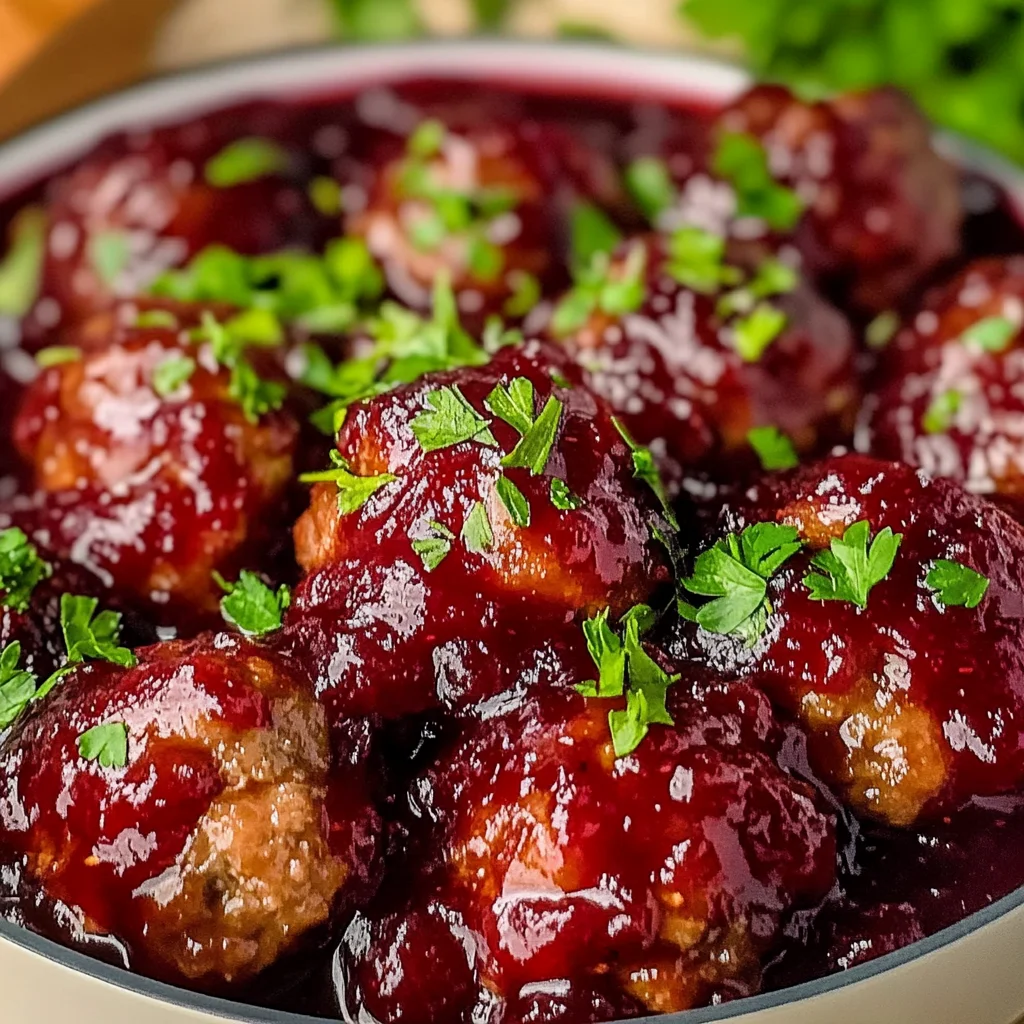 Quick Cranberry Meatballs (Christmas Recipe)